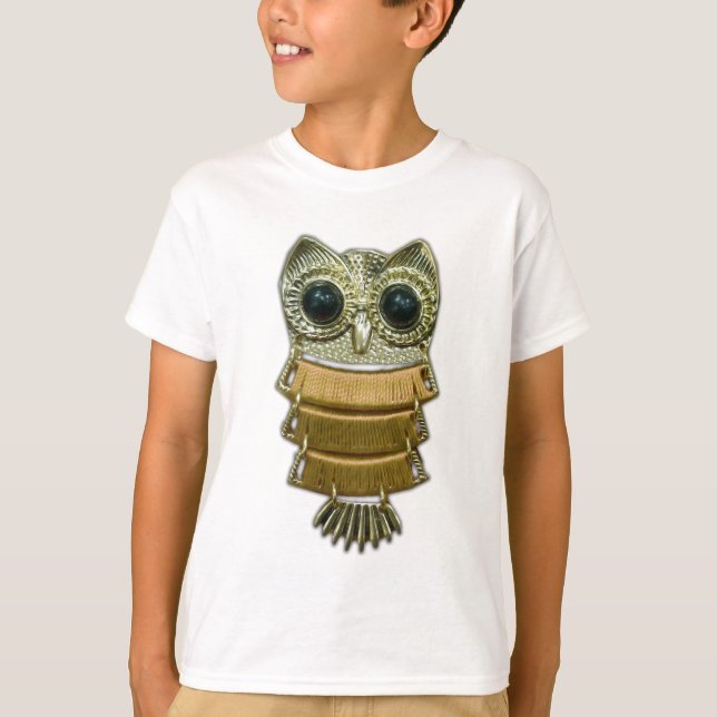 Camiseta Búho de la joya del oro (Anverso)