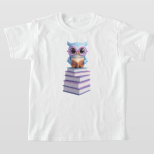 Camiseta Búho de Libro Cósmico