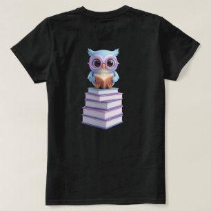 Camiseta Búho de Libro Cósmico