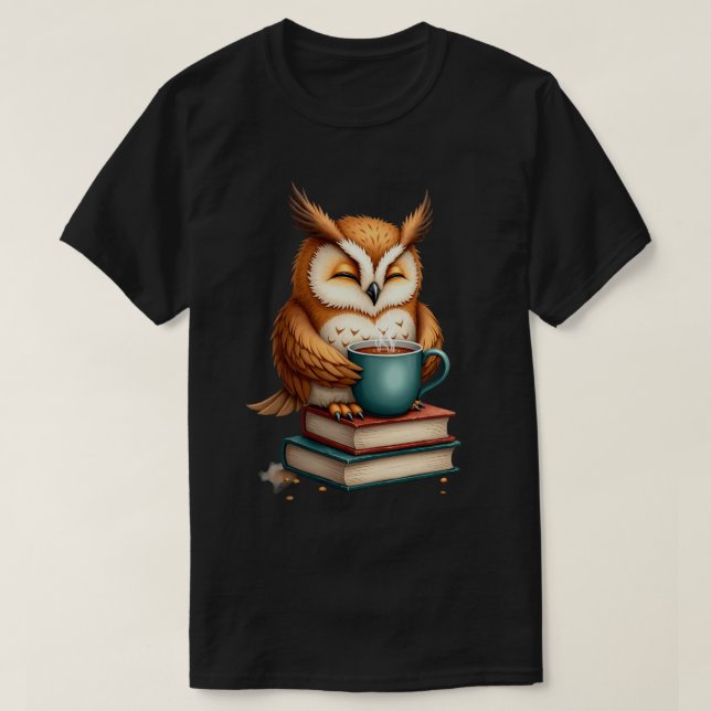 Camiseta Búho de Té (Diseño del anverso)