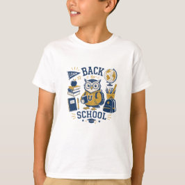 Camiseta Búho de Útiles Escolares de Regreso a Clases