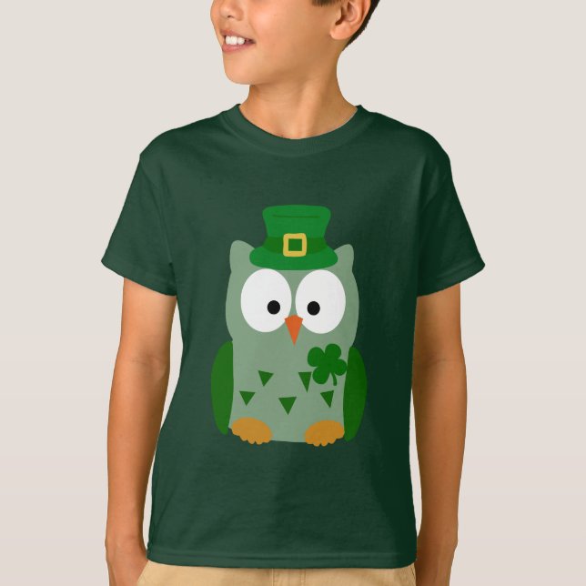 Camiseta Búho del día de St Patrick (Anverso)