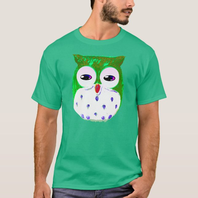 Camiseta Búho del día de St Patrick feliz (Anverso)