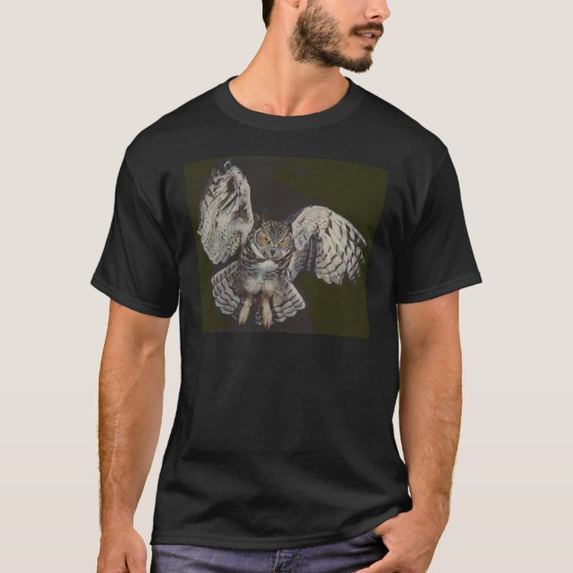 Camiseta Búho del tigre del vuelo (Anverso)