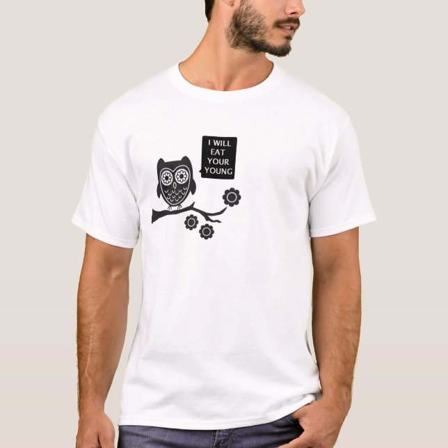 Camiseta búho, delicioso (Anverso)