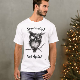Camiseta Búho divertido dibujado a mano – Texto editable bú
