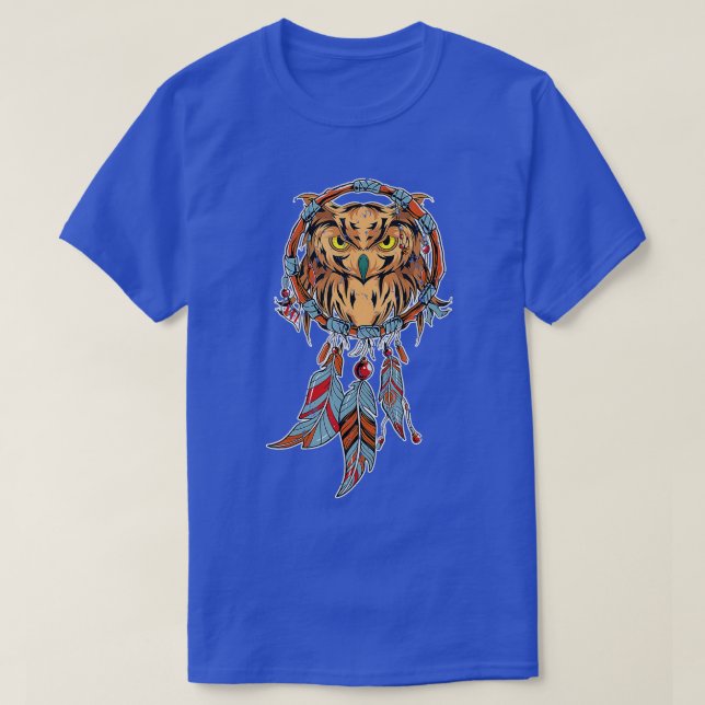 Camiseta Búho Dreamcatcher Bird Forest Bird Animal Predator (Diseño del anverso)