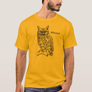 Camiseta Búho elegante del inconformista con personalizabl