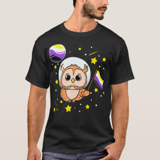 Camiseta Búho en el espacio Orgullo no binario