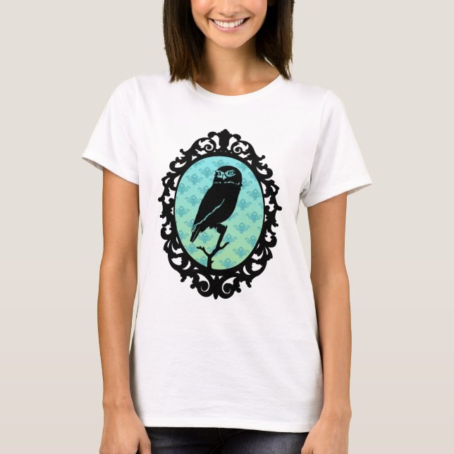 Camiseta Búho enmarcado Ornated artístico urbano (Anverso)