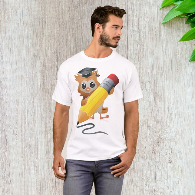 Camiseta Búho Escribiendo (Subido por el creador)