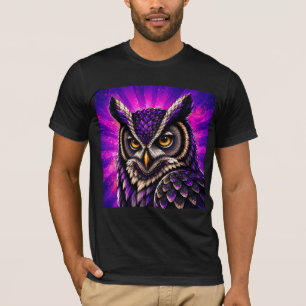 Camiseta Búho Feroz Fauna Vintage