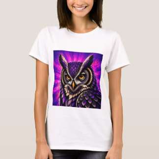 Camiseta Búho Feroz Fauna Vintage