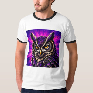Camiseta Búho Feroz Fauna Vintage