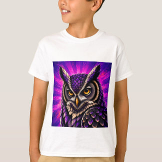 Camiseta Búho Feroz Vida Silvestre Vintage