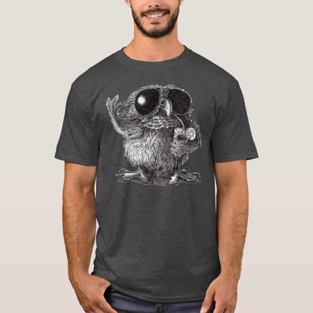 Camiseta Búho fresco divertido (Anverso)