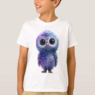 Camiseta Búho Galáctico Criatura Espacial para Niños