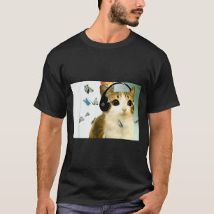 Camiseta Búho Gato Divertido Maldito Meme Divertido de Inte