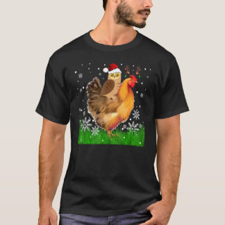 Camiseta Búho Genial Montando Pollo de Navidad de Reno