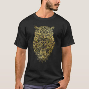 Camiseta Búho geométrico lindo Art Mandala Estilo Bird Homb
