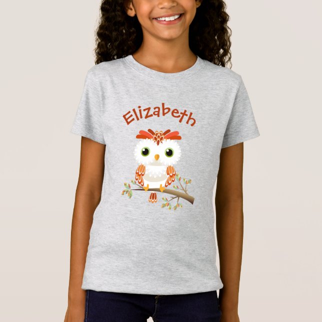 Camiseta Búho gráfico adorable (Anverso)