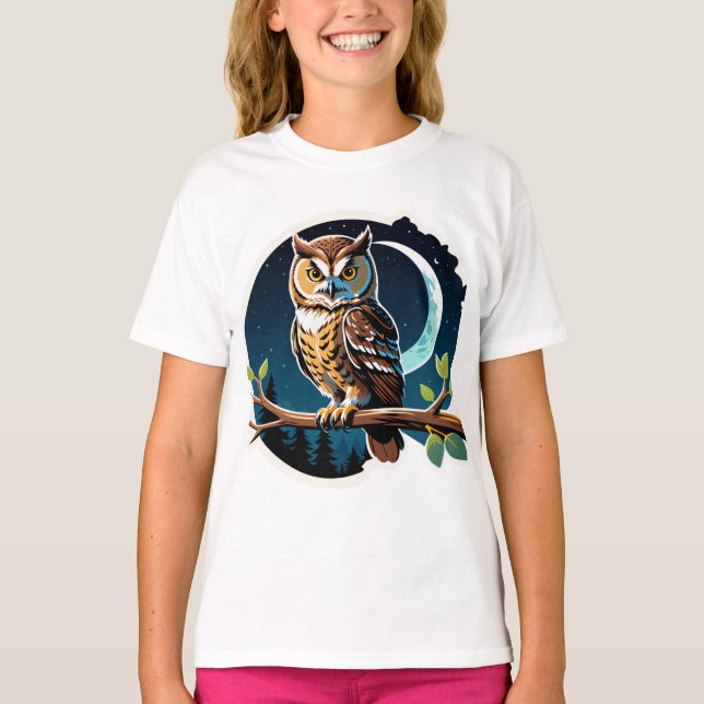 Camiseta Búho Guardián de los Bosques (Anverso)
