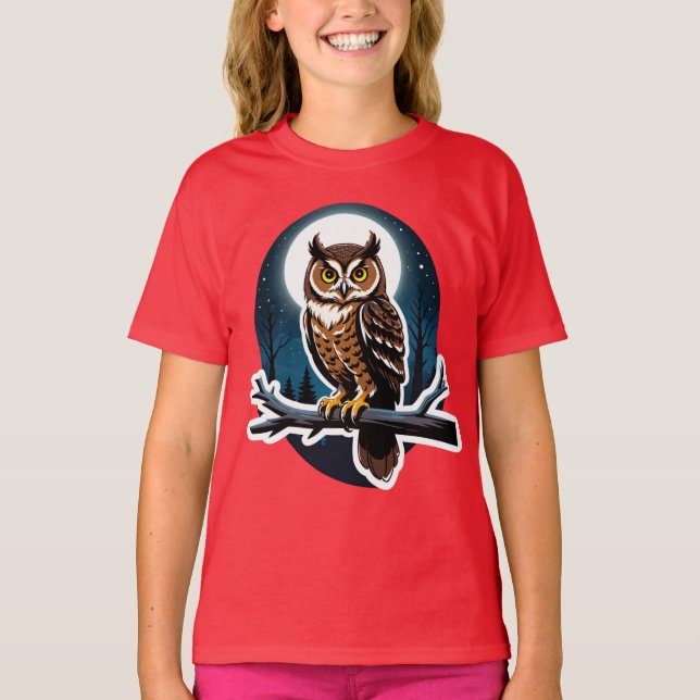 Camiseta Búho Guardián de los Bosques (Anverso)