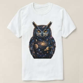 Camiseta "Búho húngaro con planetas estrellas galaxia cósmi
