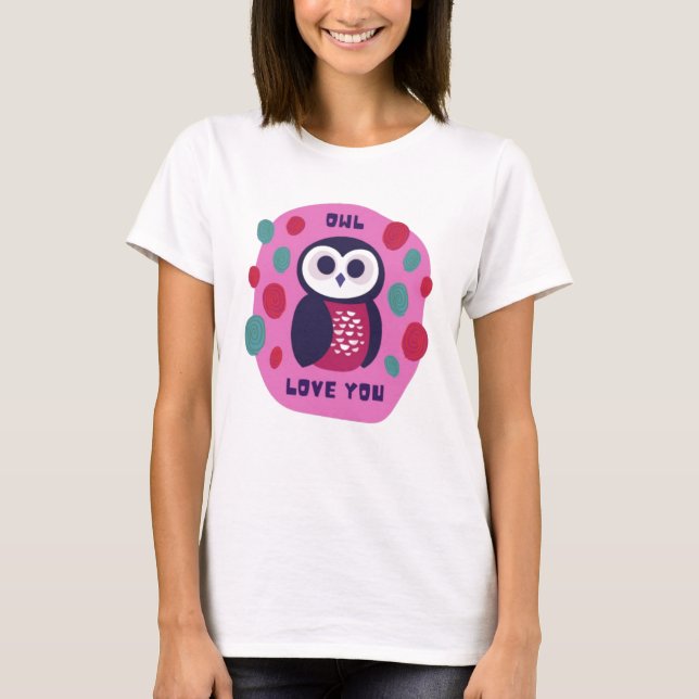 Camiseta Búho ilustrado (Anverso)