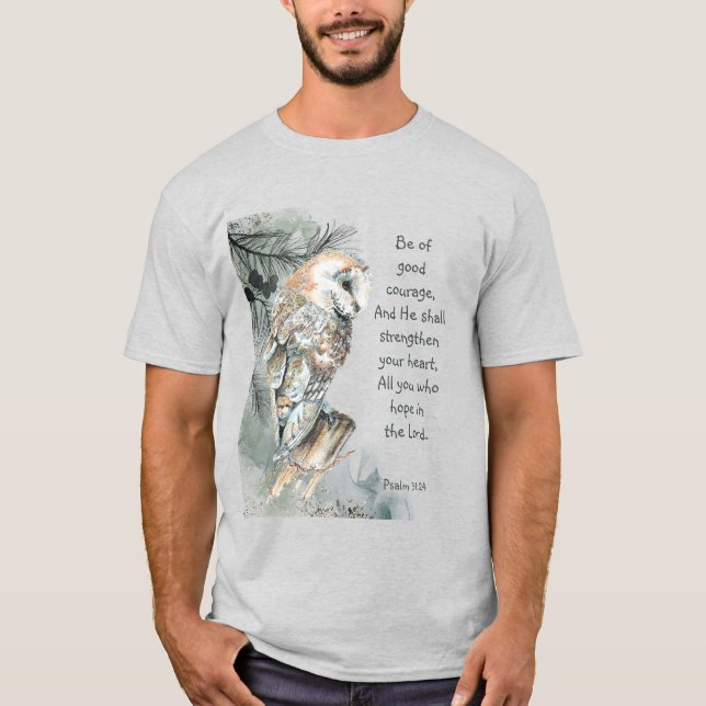 Camiseta Búho Inspirador de las escrituras bíblicas motivad (Anverso)