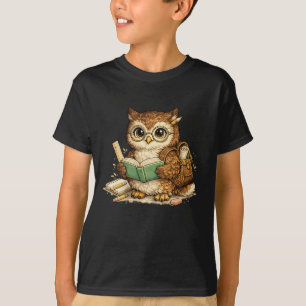 Camiseta Búho Leyendo Libro - De Vuelta a la Escuela