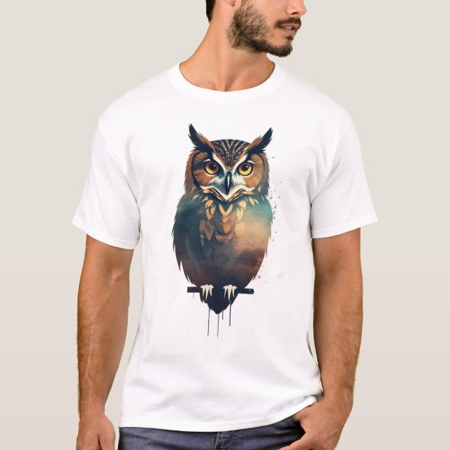 Camiseta búho lindo (Anverso)