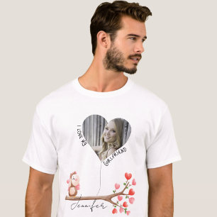 Camiseta Búho lindo enamorado, foto personalizado para El d
