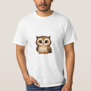 Camiseta Búho Lindo Esponjoso Ojos Grandes Arte Digital Car