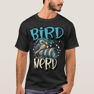 Camiseta Búho Lindo Gafas Grandes Cámara Divertida Friki de
