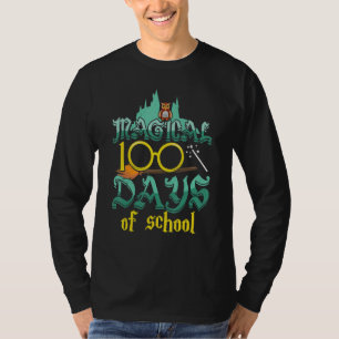 Camiseta Búho Mágico 100º Día Mago Mágico Feliz 100 Días