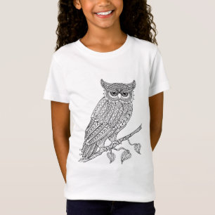 Camiseta Búho mágico inspirado que se sienta en rama