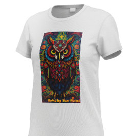 Camiseta Búho Mandala Cósmico