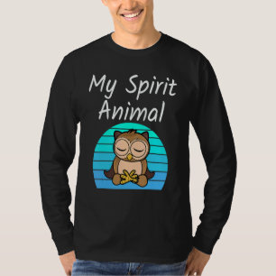 Camiseta Búho Mi Animal Espiritual Relajante Meditación Yog