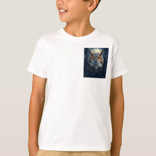 Camiseta Búho Místico Arte Acuarela   Búho de Luna en Bosqu