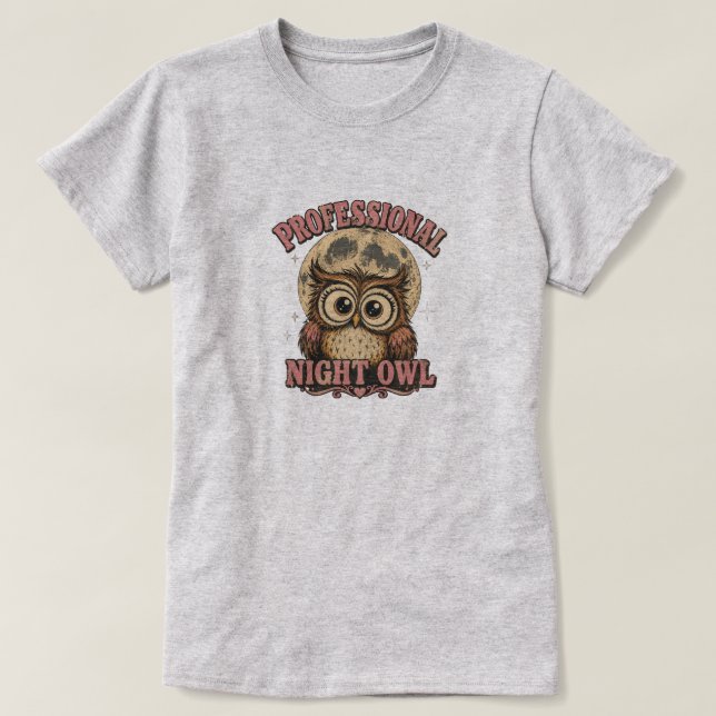CAMISETA BÚHO NOCTURNO PROFESIONAL (Diseño del anverso)