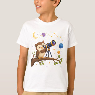 Camiseta Búho observador de estrellas