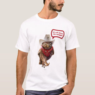 Camiseta Búho occidental duro del sheriff con actitud y