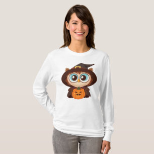 Camiseta Búho/Otoño/Otoño/Halloween/calabaza