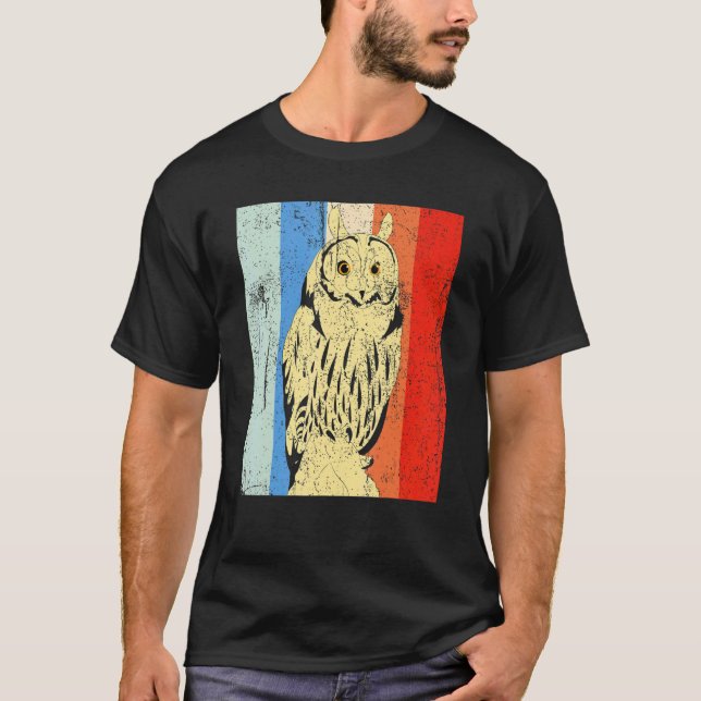 Camiseta Búho Retro Lechuza 1 (Anverso)
