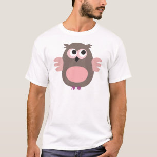 Camiseta Búho rosado divertido