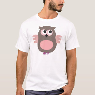Camiseta Búho rosado divertido