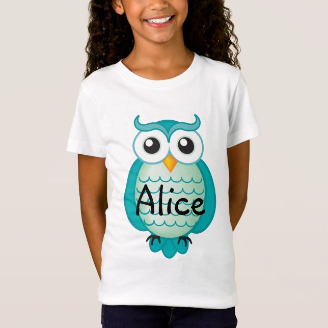 Camiseta Búho sabio de la aguamarina linda el | Guay (Anverso)