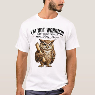 Camiseta Búho Sabio Memes de Oración Pequeña Confía en el P