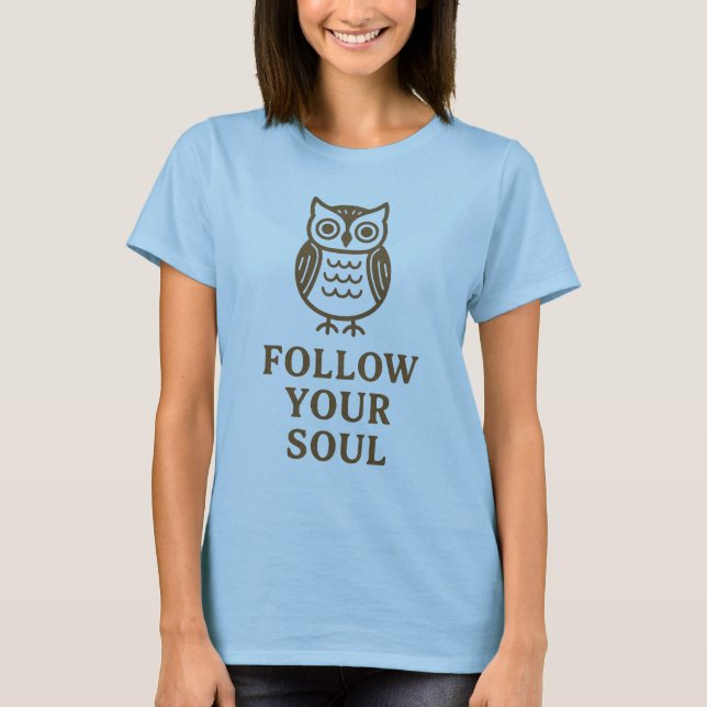 Camiseta búho Seguir tu alma (Anverso)